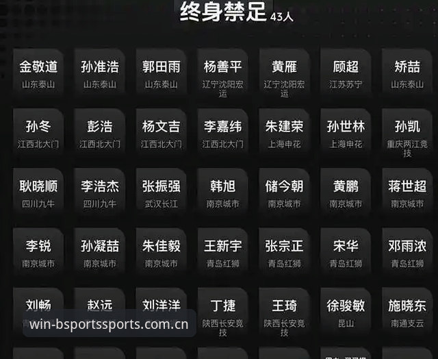 必一体育功能介绍功能详解 足协第三批禁足名单出炉,行业震荡背后如何理性解读?